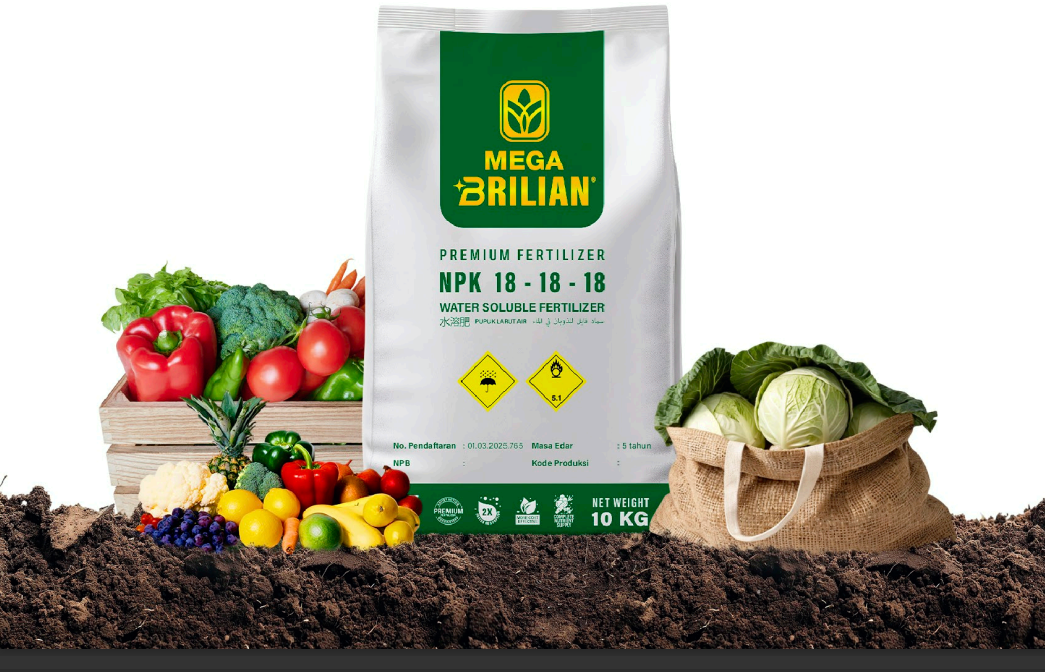 Produk Mega Brilian 10kg (Dekat tanah/sayuran)